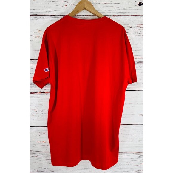 Ohio State Buckeyes Champion Red T-Shirt XL Embroidered Logo OSU Bucks OH New - Picture 3 of 8